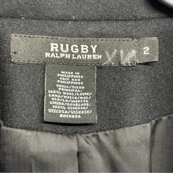 Rugby Ralph Lauren Tuxedo Jacket Coat 2 Black Wool Tailcoat Formal Suiting - Picture 3 of 8